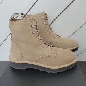 NWT Sorel Womens Hi-Line Lace Boots Tawny Buff Waterproof Size 11 Suede Leather